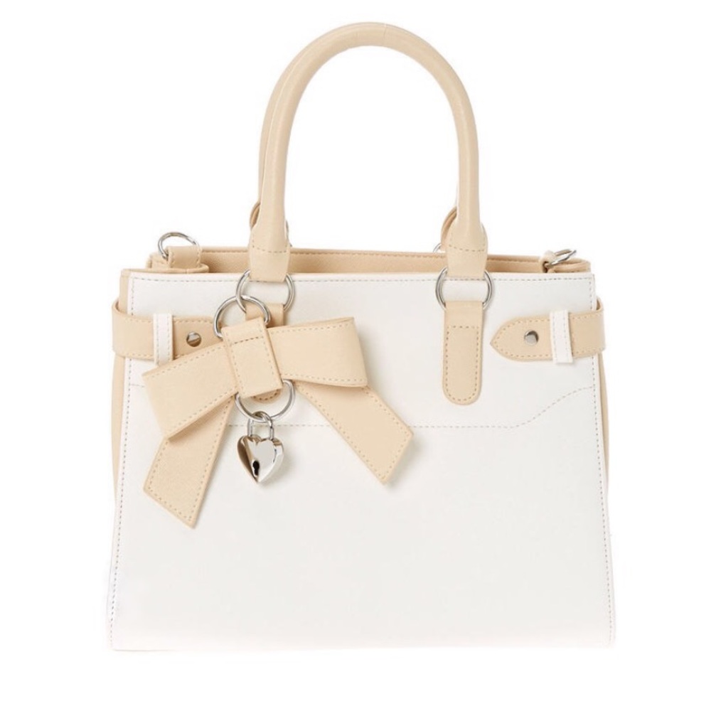 bow heart lock handbag